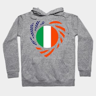 Irish American Multinational Patriot Flag (Heart) Hoodie